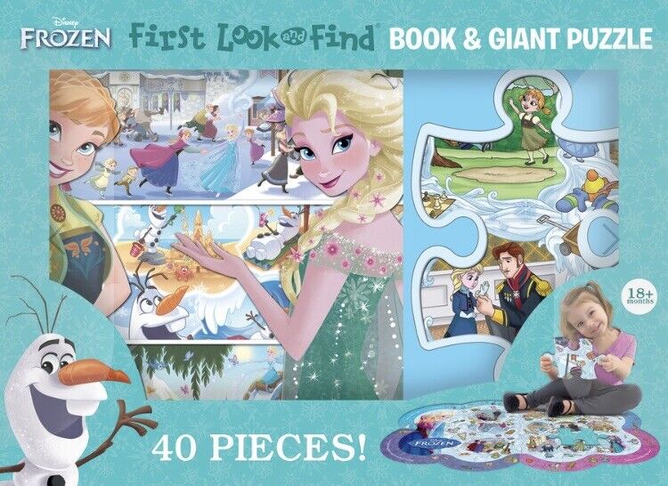 Disney FROZEN Little First Look & Find Book & Puzzle Look & Find Board Kids NEW