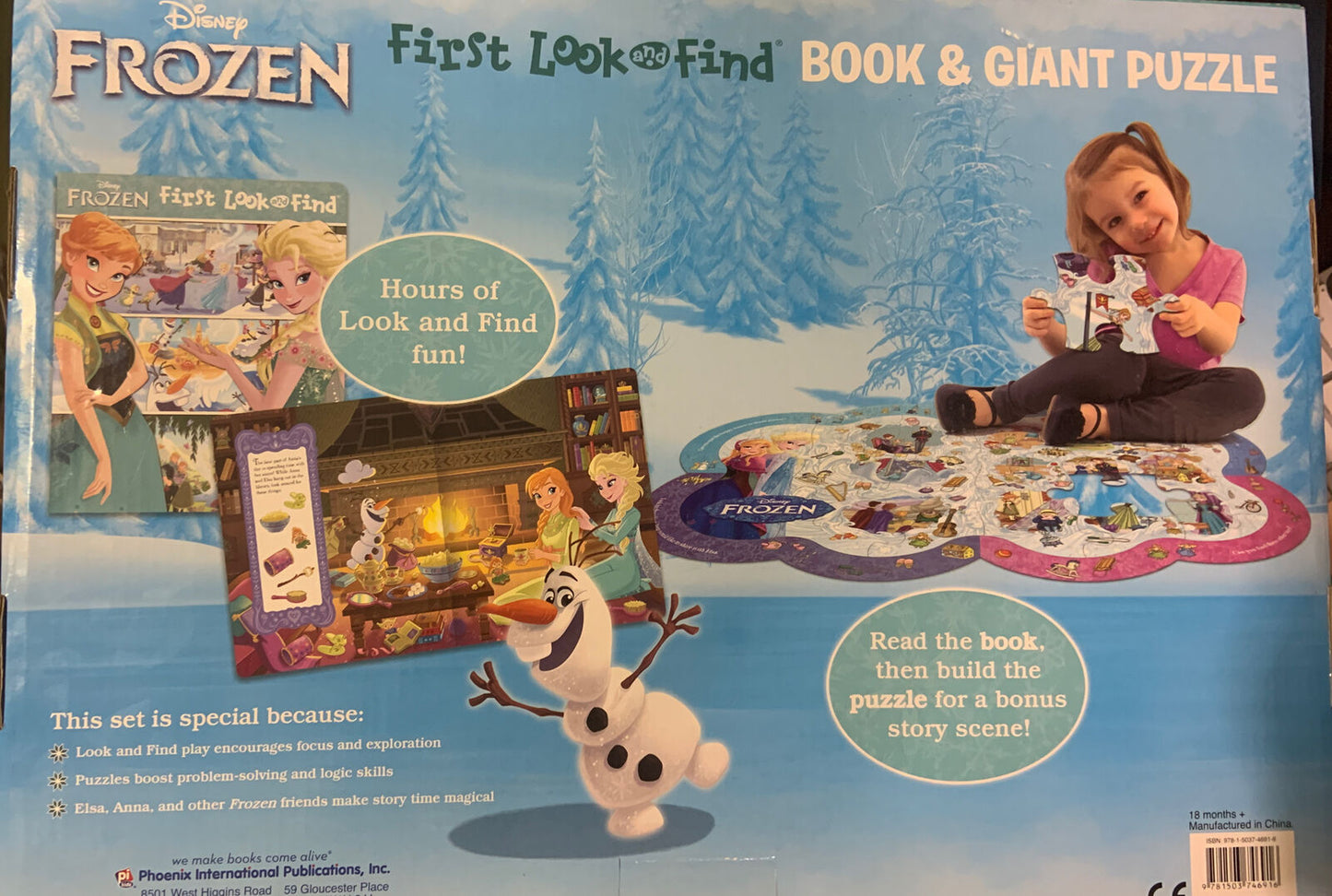 Disney FROZEN Little First Look & Find Book & Puzzle Look & Find Board Kids NEW