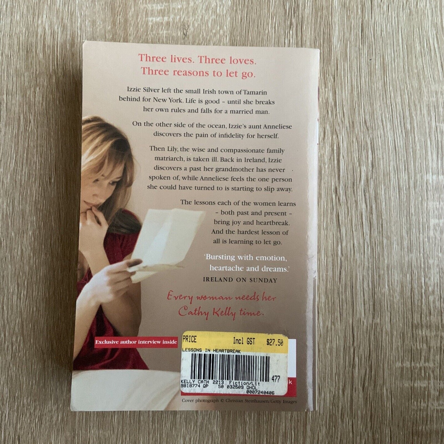 LESSONS IN HEARTBREAK Cathy Kelly Contemporary Romance Fiction Like New  2008