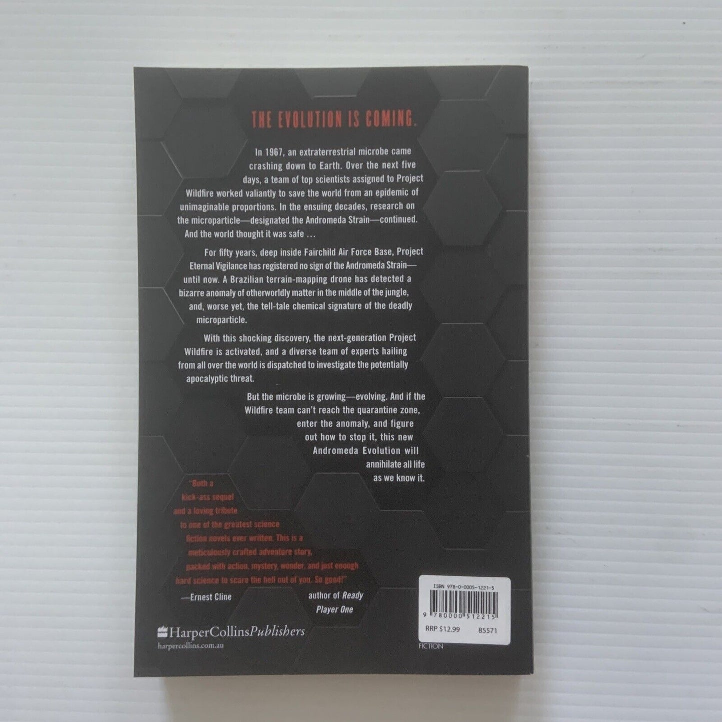 PB Book THE ANDROMEDA EVOLUTION Michael Crichton Novel by Daniel Wilson 2019