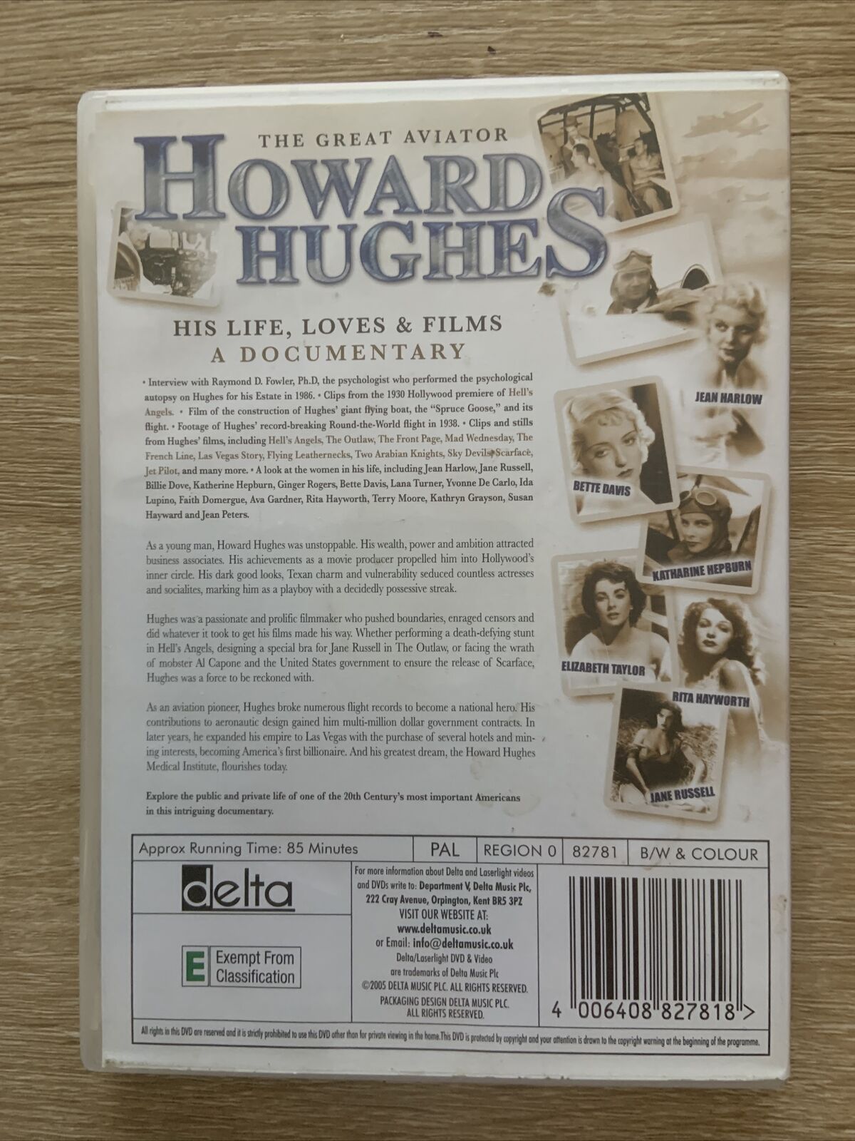 DVD 2 Disc HOWARD HUGHES THE GREAT AVIATOR Biography Life Loves & Films