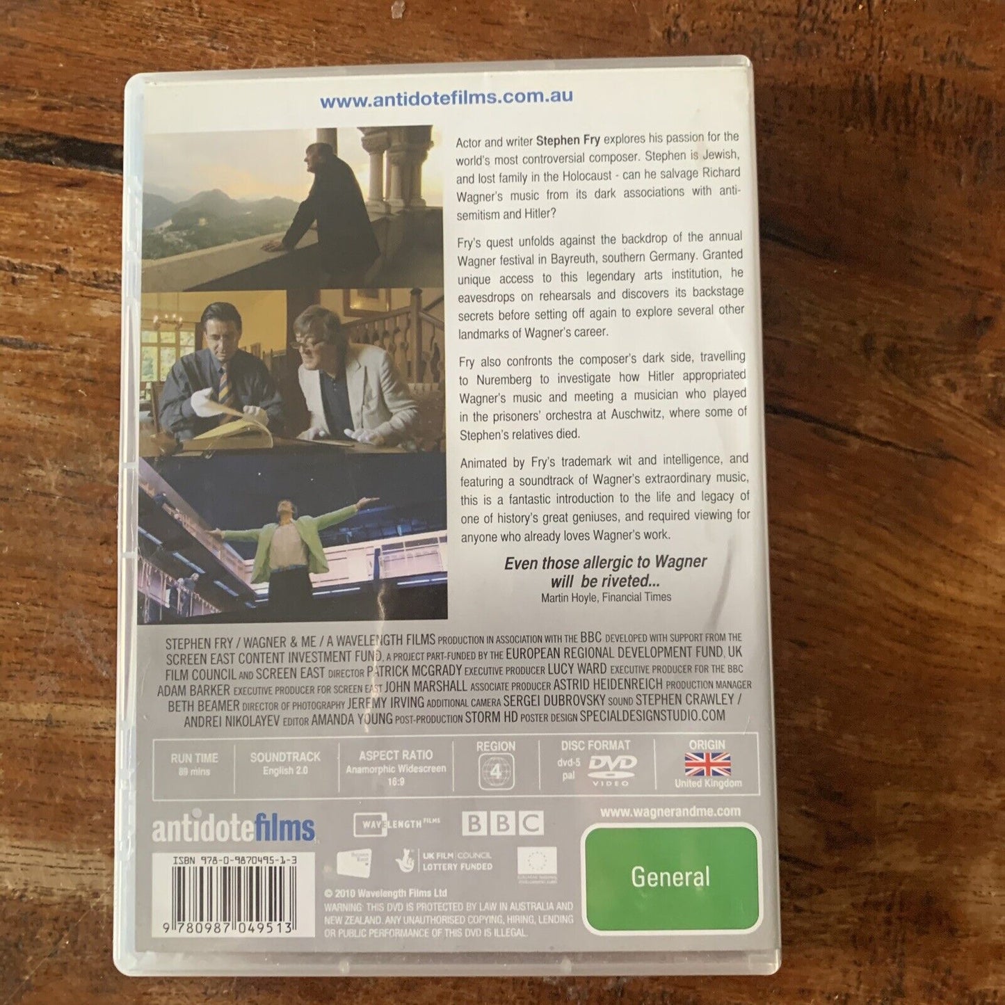 DVD Stephen Fry WAGNER & ME R 4 | 2011 Biography British Patrick McGrady