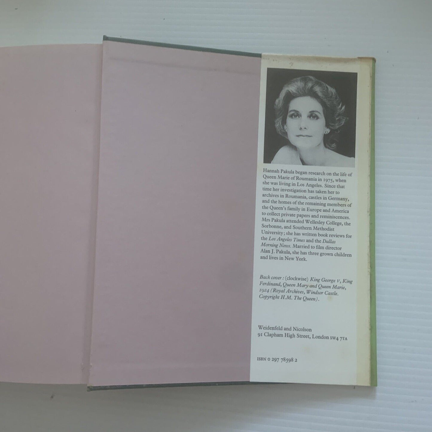 HC The Last Romantic Biography of Queen Marie Of Roumania Hannah Pakula 1985 1st