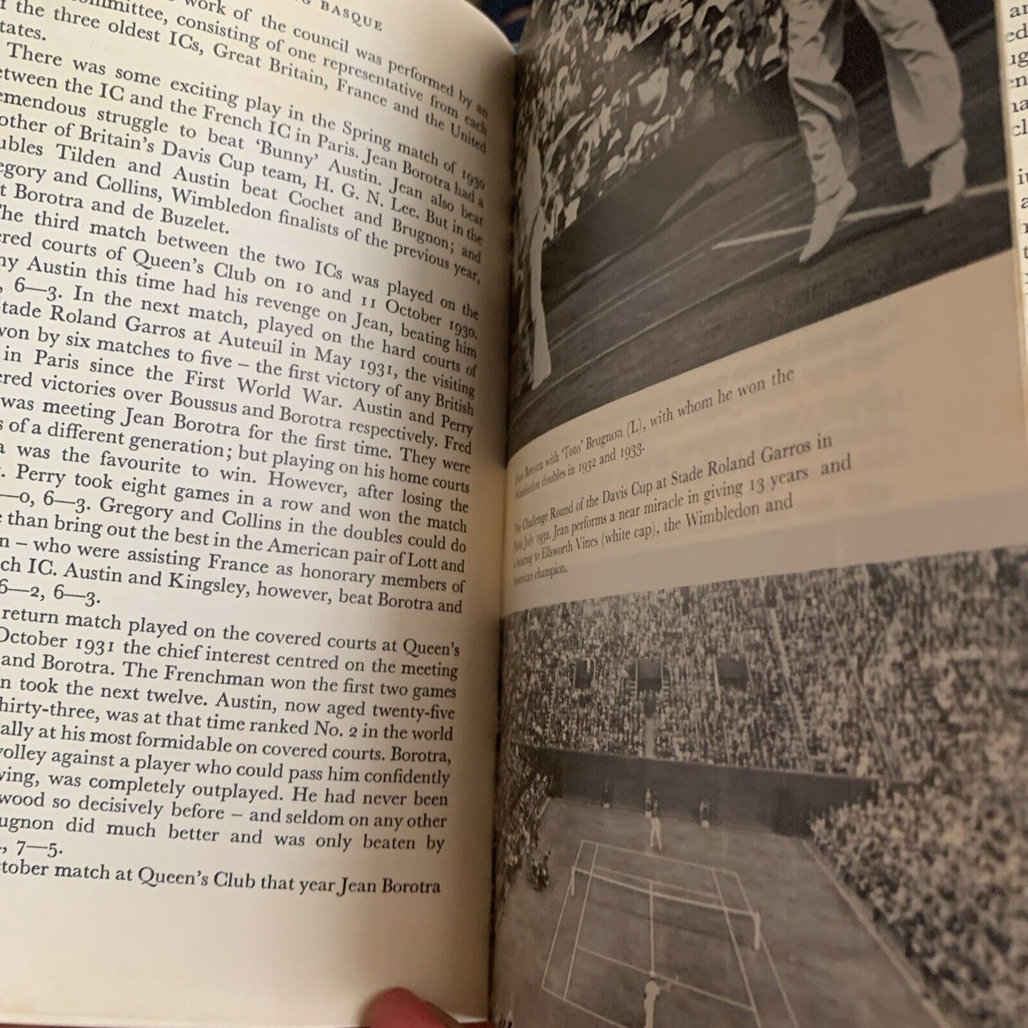 HC JEAN BOROTRA The Bounding Basque Sir John Smyth 1974 Tennis Biography 1st Ed