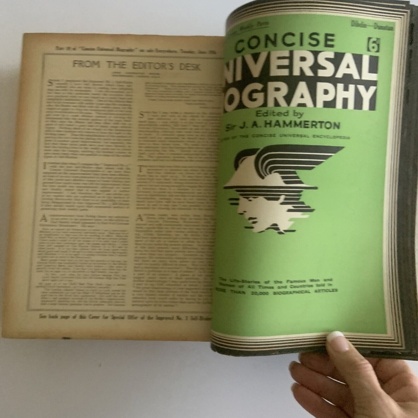 HC CONCISE UNIVERSAL BIOGRAPHY Sir John Hammerton 1934 DICTIONARY Famous People