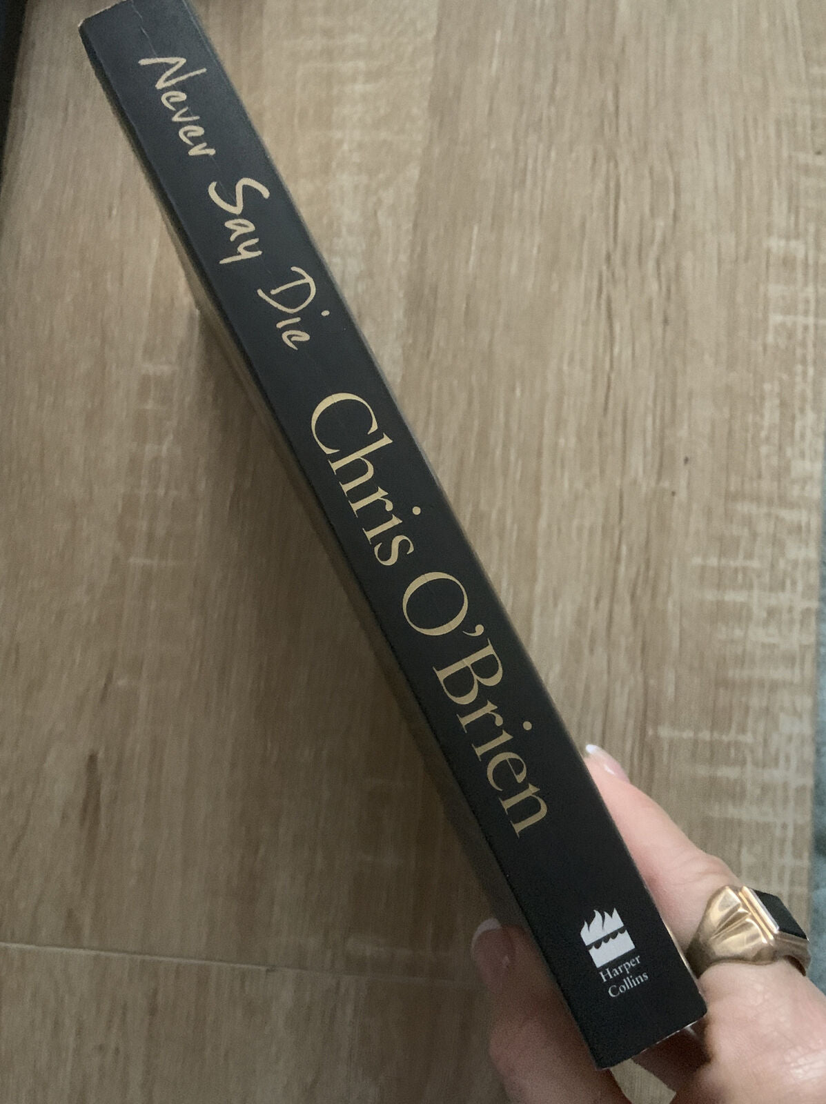 PB Book NEVER SAY DIE By Chris O'Brien Biography Large 2008 True Story Memoir