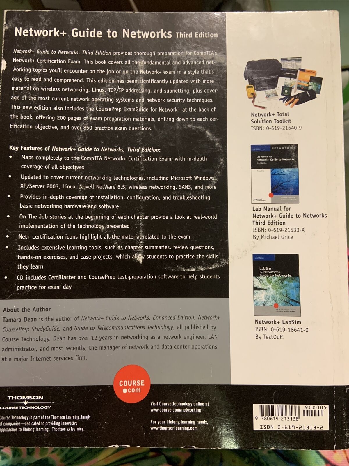 PB Book Network+ Guide to Networks Tamara Dean Third Edition 2004 Textbook + CD