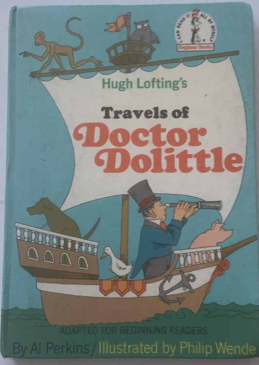 HC Book Hugh Lofting's Travels of DOCTOR DOLITTLE Al Perkins Beginner Books 1968