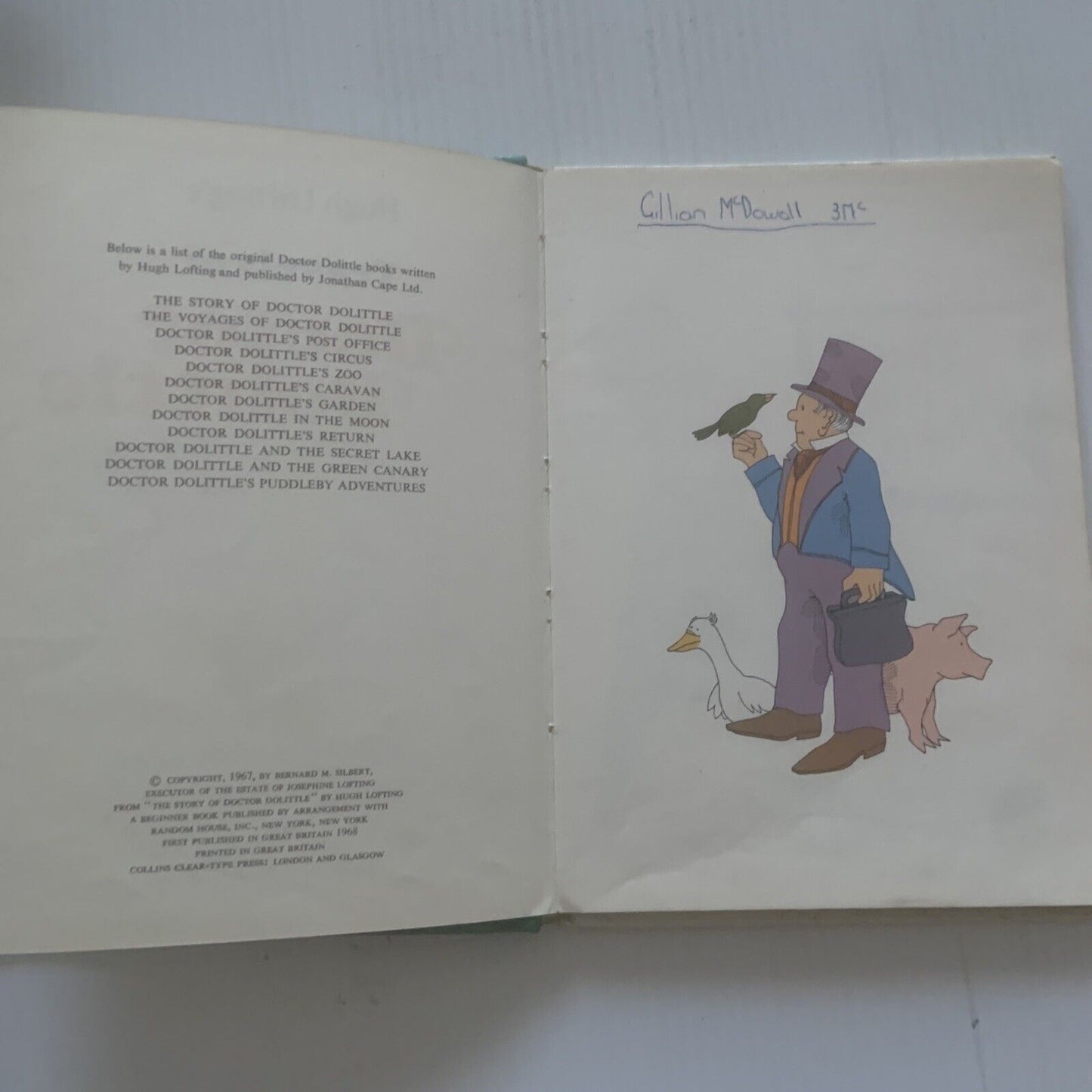 HC Book Hugh Lofting's Travels of DOCTOR DOLITTLE Al Perkins Beginner Books 1968