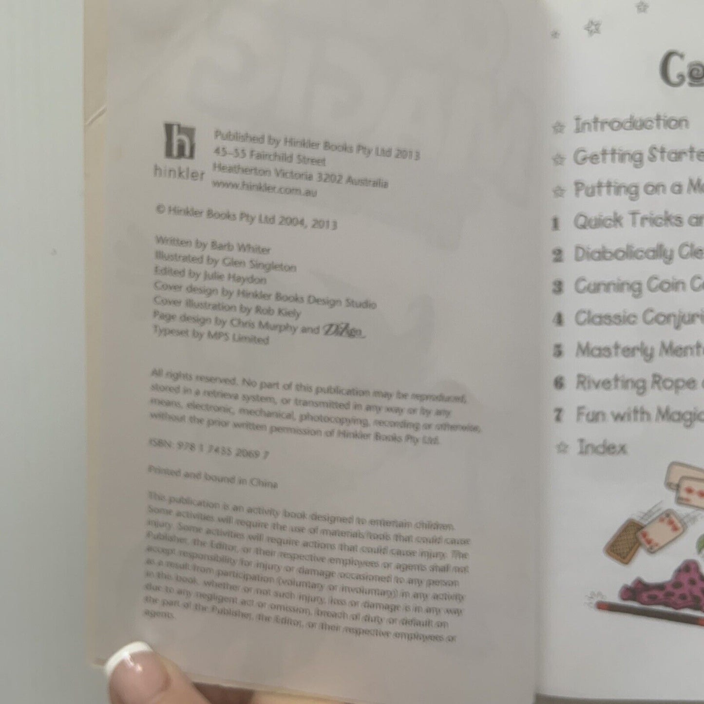 PB Book 101 Cool Magic Tricks Instructions  Crease on Cover 2013 Hinkler