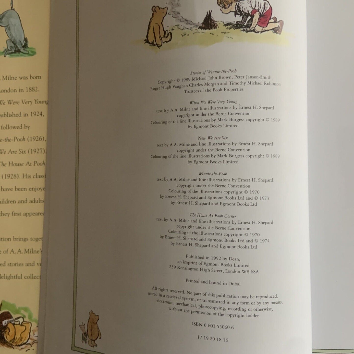 HC Book Stories of Winnie The Pooh + Favourite Poems A A Milne EH Shepard Lge DJ