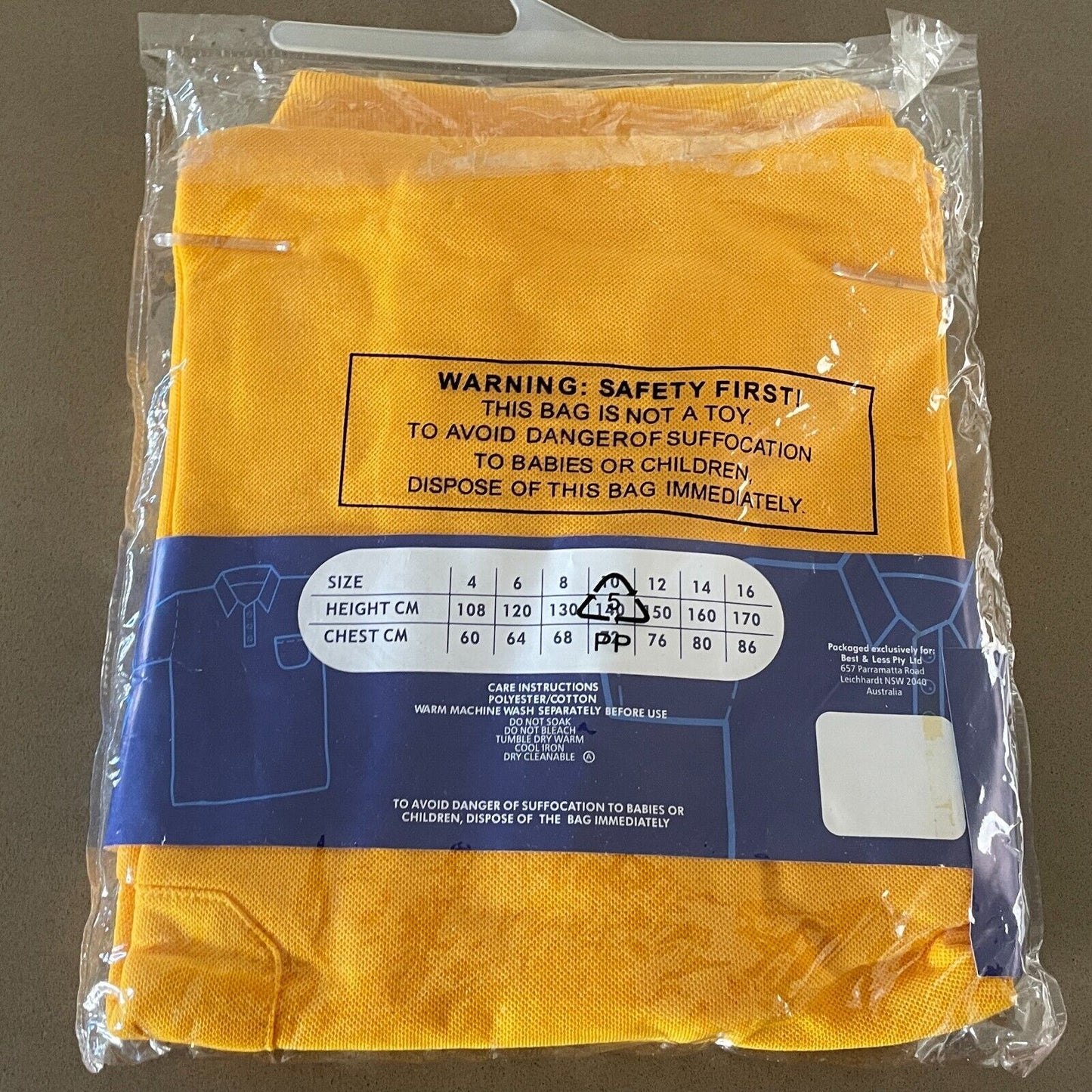 ST ANDREW Yellow Short Sleeve Polo Shirt Size 16 School Wear Casual New Unisex