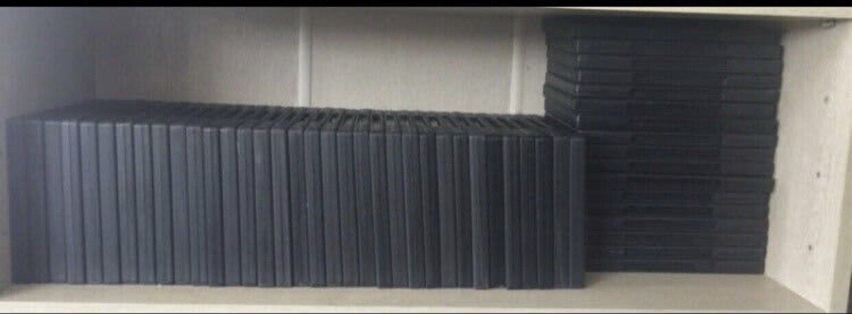 32 EMPTY DVD CD COVERS Hold 2 Discs Replacement Black Tall Jewel Case Clean Used