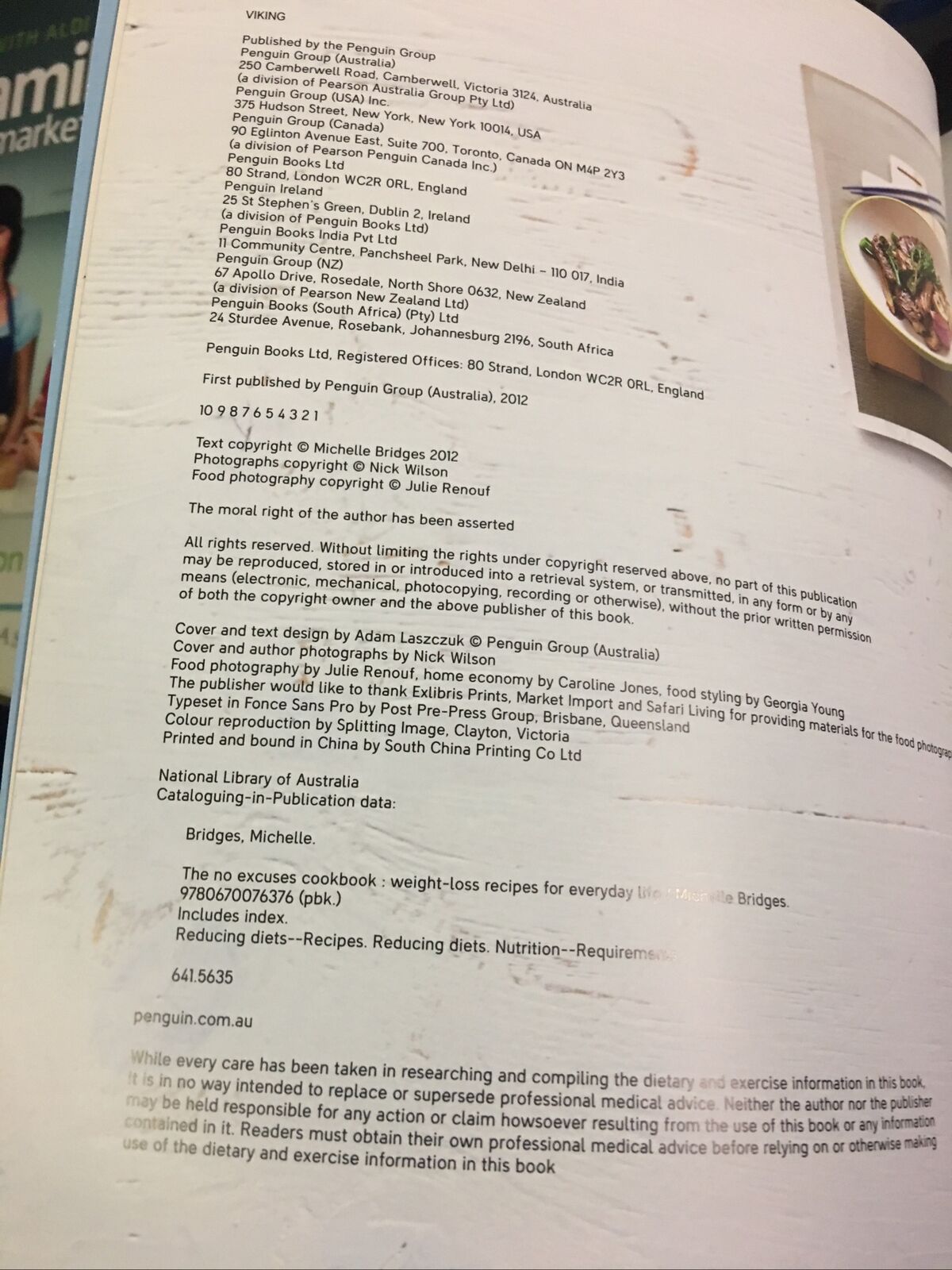 Cookbook The NO EXCUSES Michelle Bridges 2012 Weight Loss Recipes For Everyday