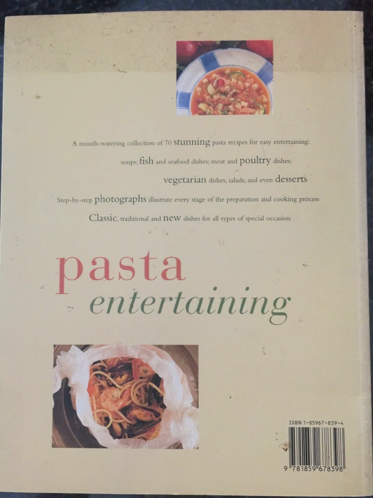 CookBook PASTA ENTERTAINING Fab Ideas for Special Occasion Dishes Linda Fraser
