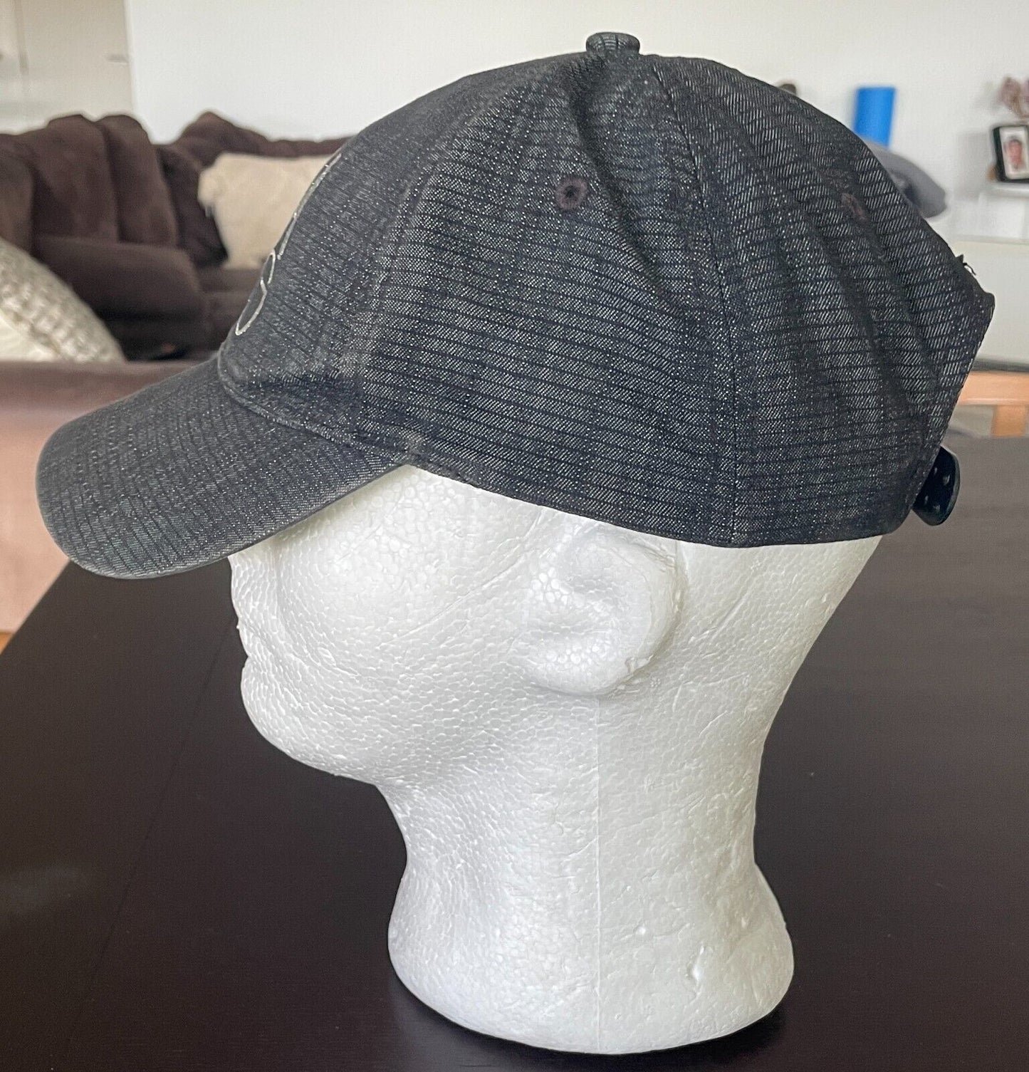 BILLABONG Grey Stripe 6 Panel Snapback Cap OSFA Adjustable Billabong Logo