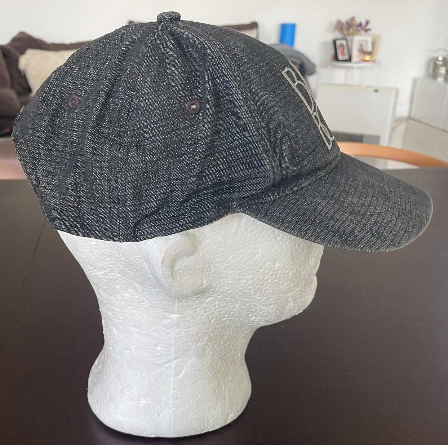 BILLABONG Grey Stripe 6 Panel Snapback Cap OSFA Adjustable Billabong Logo