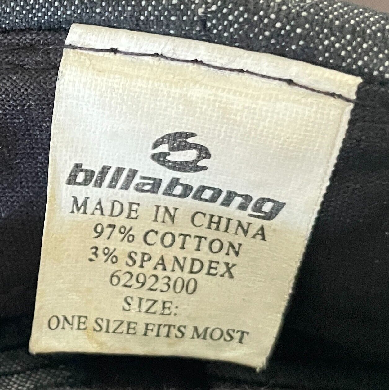 BILLABONG Grey Stripe 6 Panel Snapback Cap OSFA Adjustable Billabong Logo