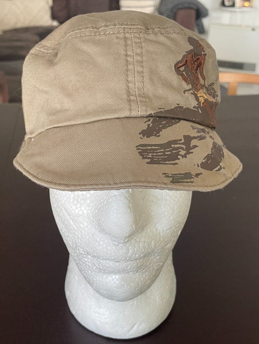 PACIFIC OPTIC Beige & Brown Newsboy Style Cap Cotton Breton  Hat OSFA - NWT!