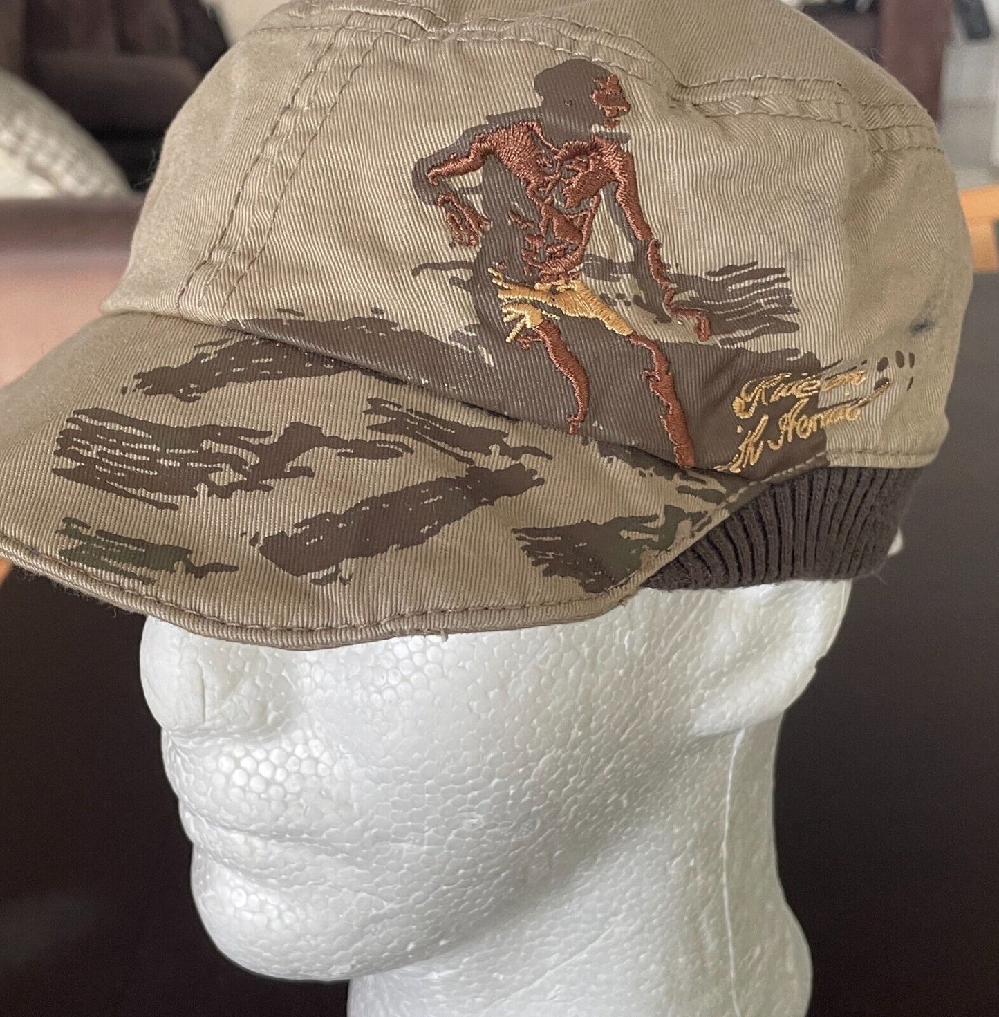 PACIFIC OPTIC Beige & Brown Newsboy Style Cap Cotton Breton  Hat OSFA - NWT!