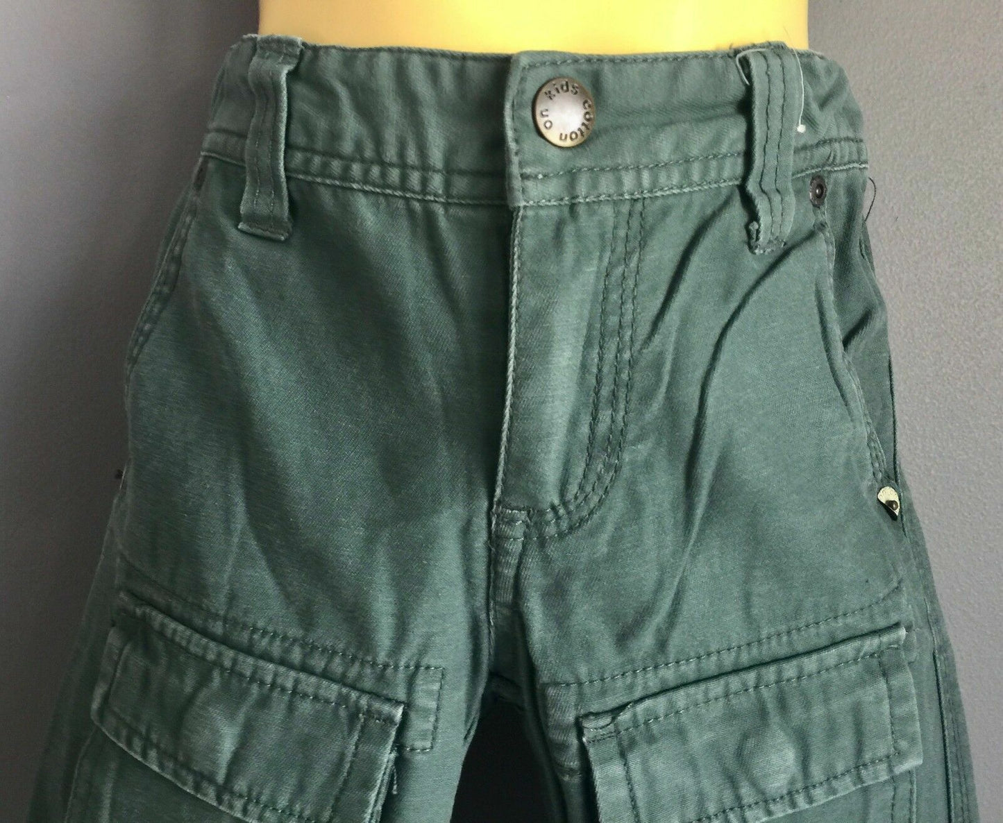 Boys COTTON ON Cargo Pants Khaki Full Length  w Adjustable Waist Size 4