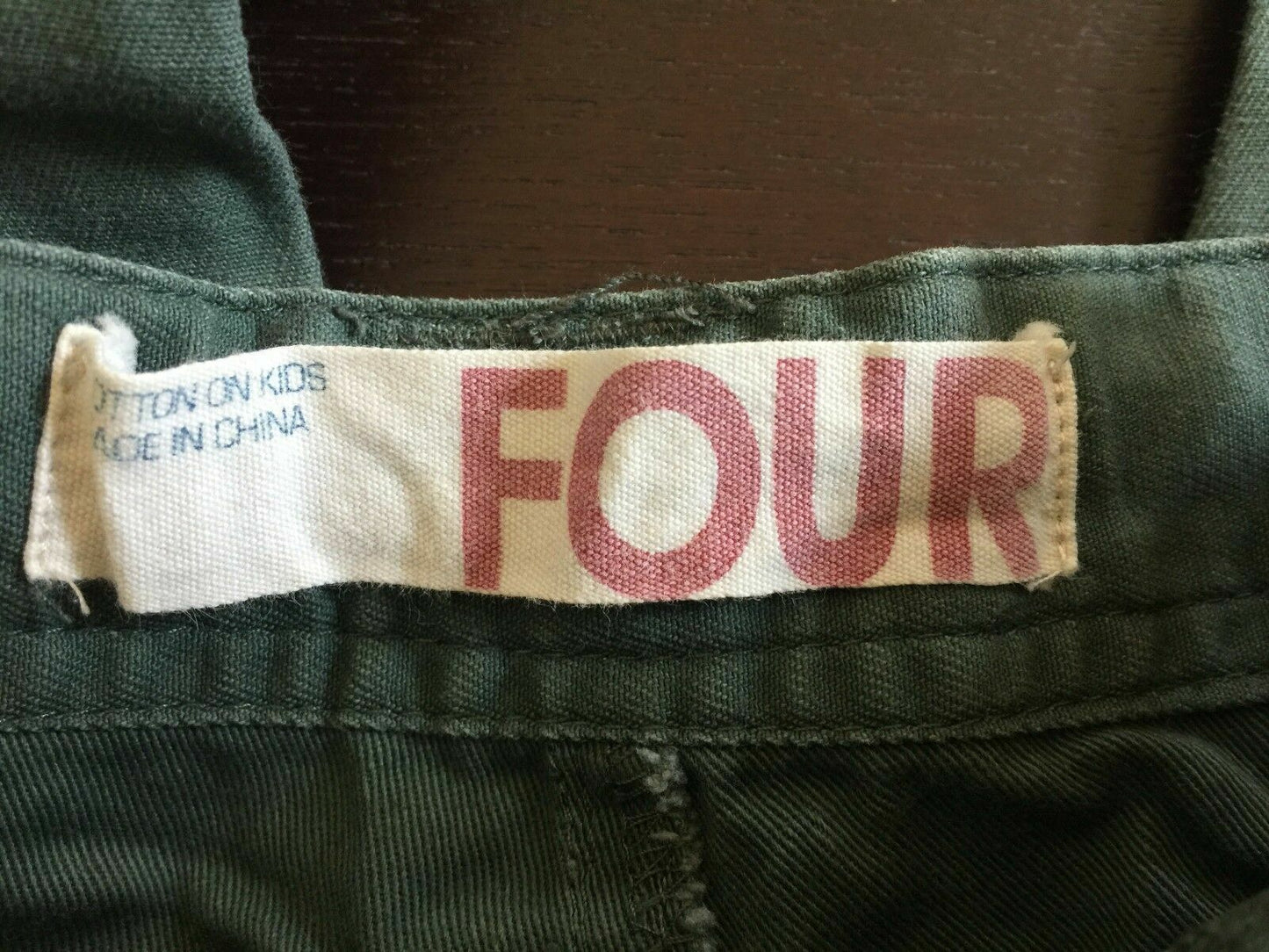 Boys COTTON ON Cargo Pants Khaki Full Length  w Adjustable Waist Size 4