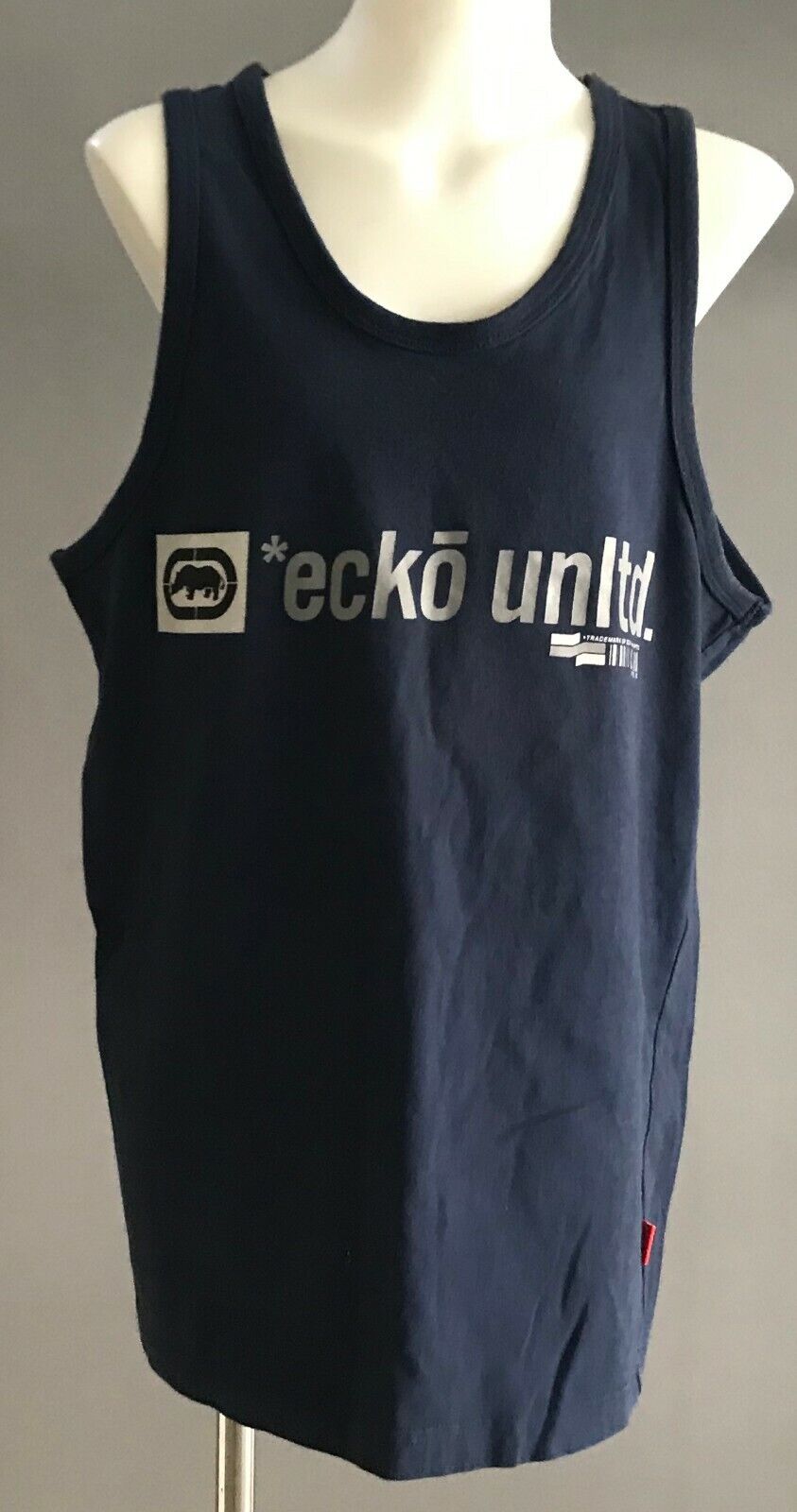 ECKO Tank Top Navy Blue Singlet Teen Boys Size 16 Skate Beach Casual Sports