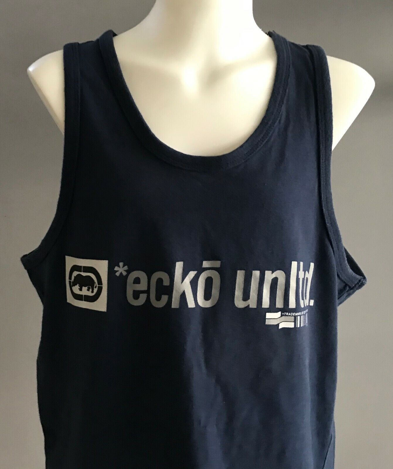 ECKO Tank Top Navy Blue Singlet Teen Boys Size 16 Skate Beach Casual Sports