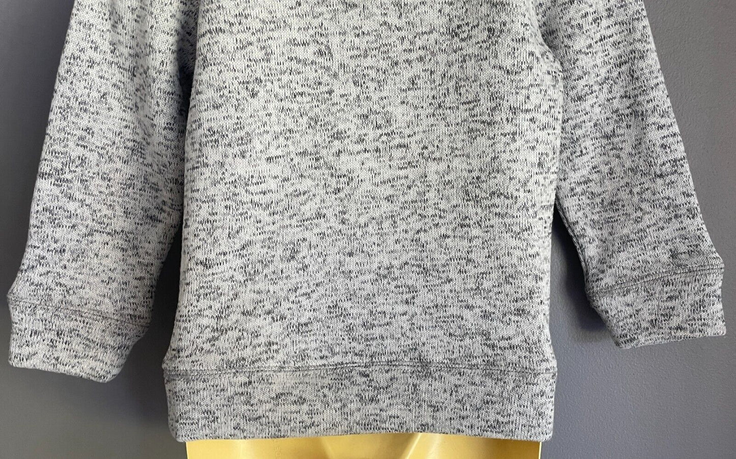 COTTON ON KIDS  1/4 Zip Sweater Long Sleeve Top Grey Marl High Neck Boys Size 3