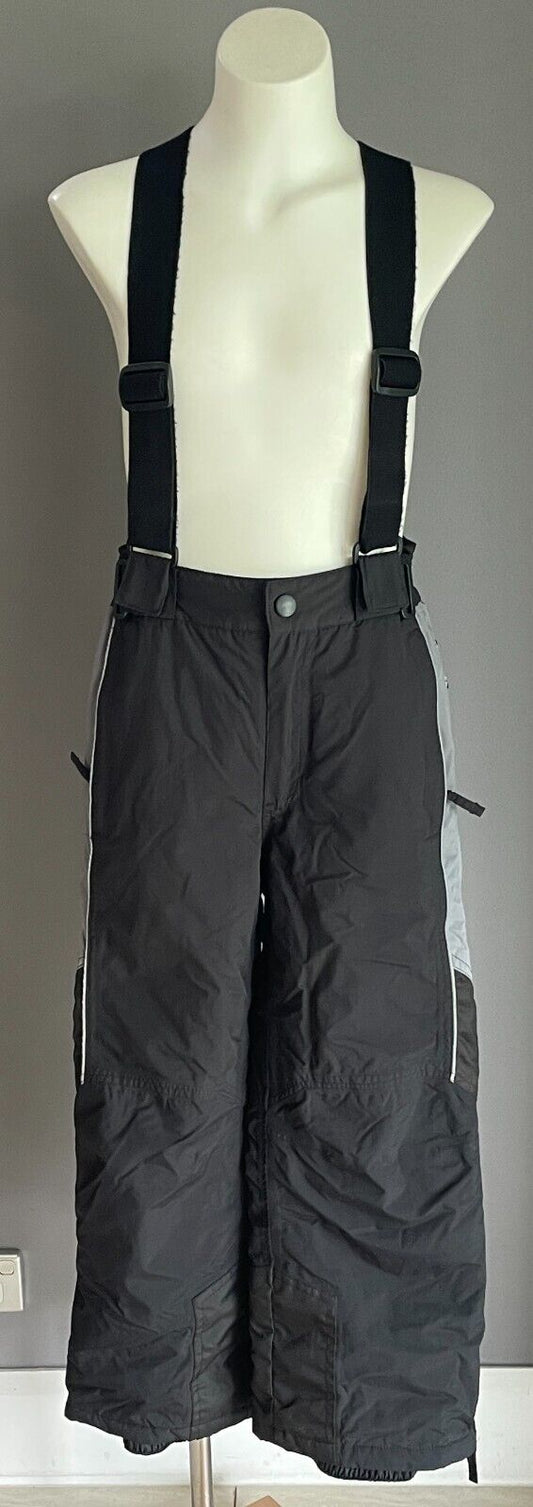 CRANE SPORTS Boys Ski Snowboard Snow Pants Grey Black White Winter Warm Size 8