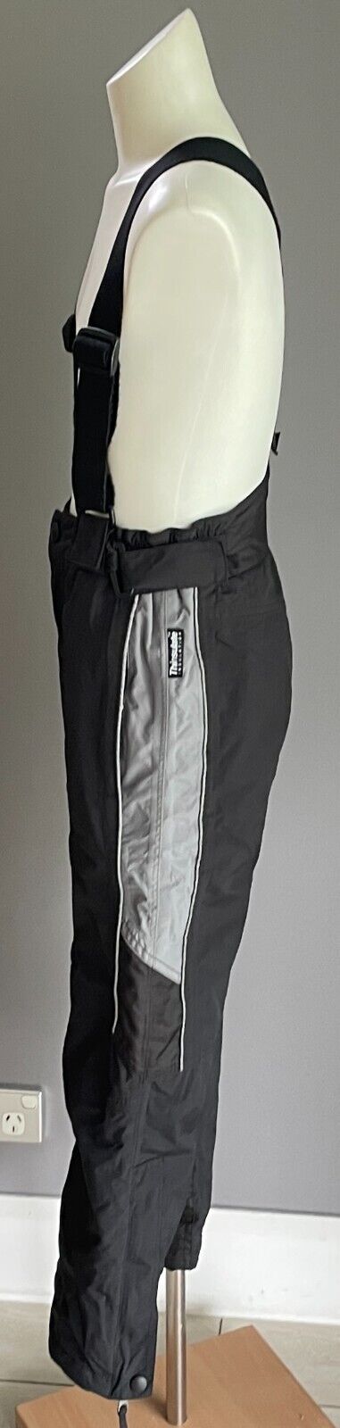 CRANE SPORTS Boys Ski Snowboard Snow Pants Grey Black White Winter Warm Size 8