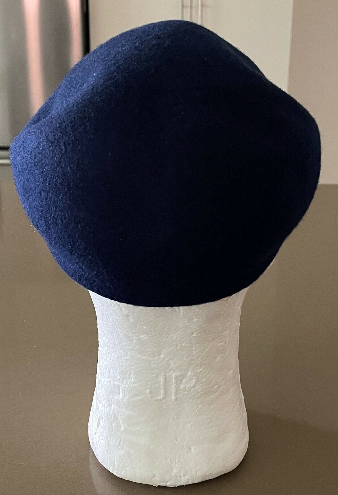 LILY & DAN CAP Hat Tween Boys Ascot Style Navy Wool Adjustable