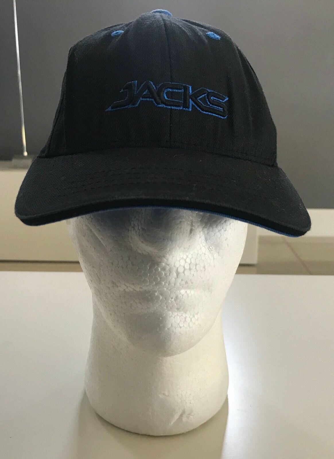 JACKS SURFBOARDS Cap Boys Black & Blue Trim Snap Back Hat Baseball Truckers
