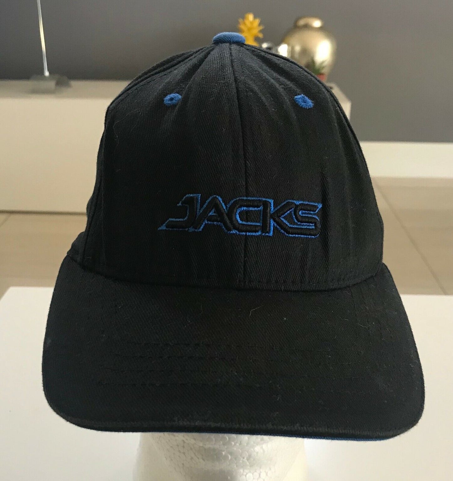 JACKS SURFBOARDS Cap Boys Black & Blue Trim Snap Back Hat Baseball Truckers