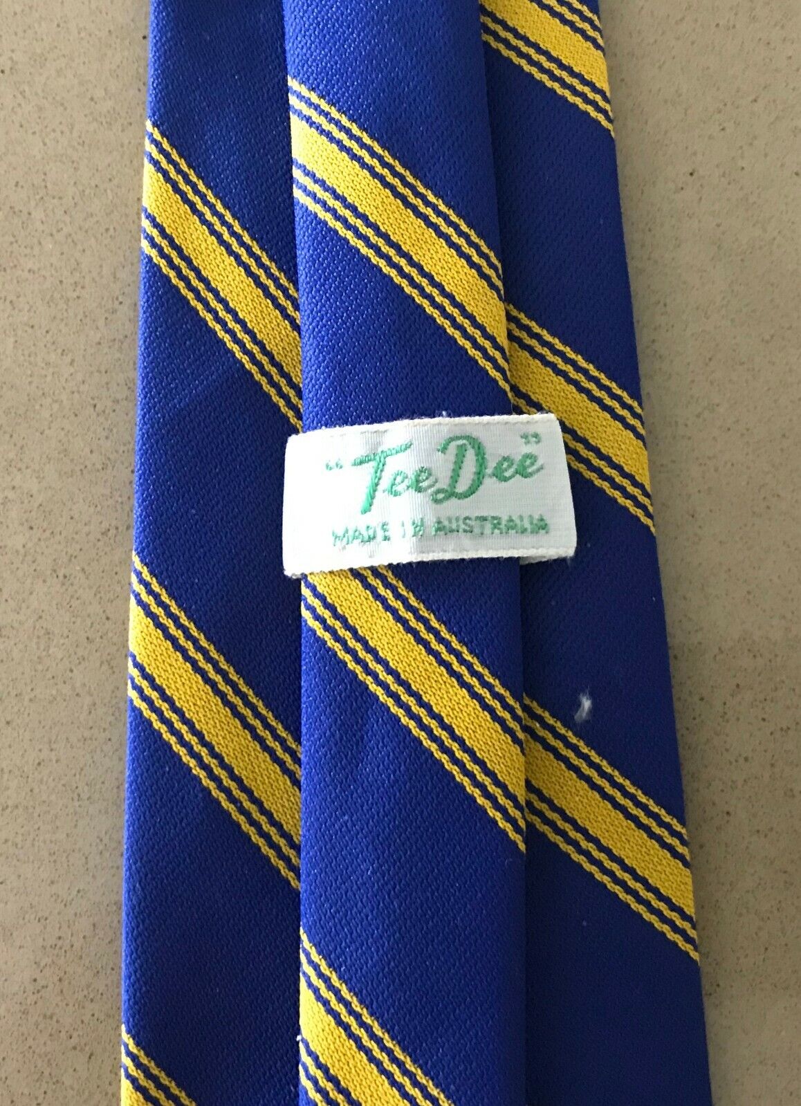NECKTie Classic Boys Blue & Yellow Stripe -7.5cm Wide Neck Tie