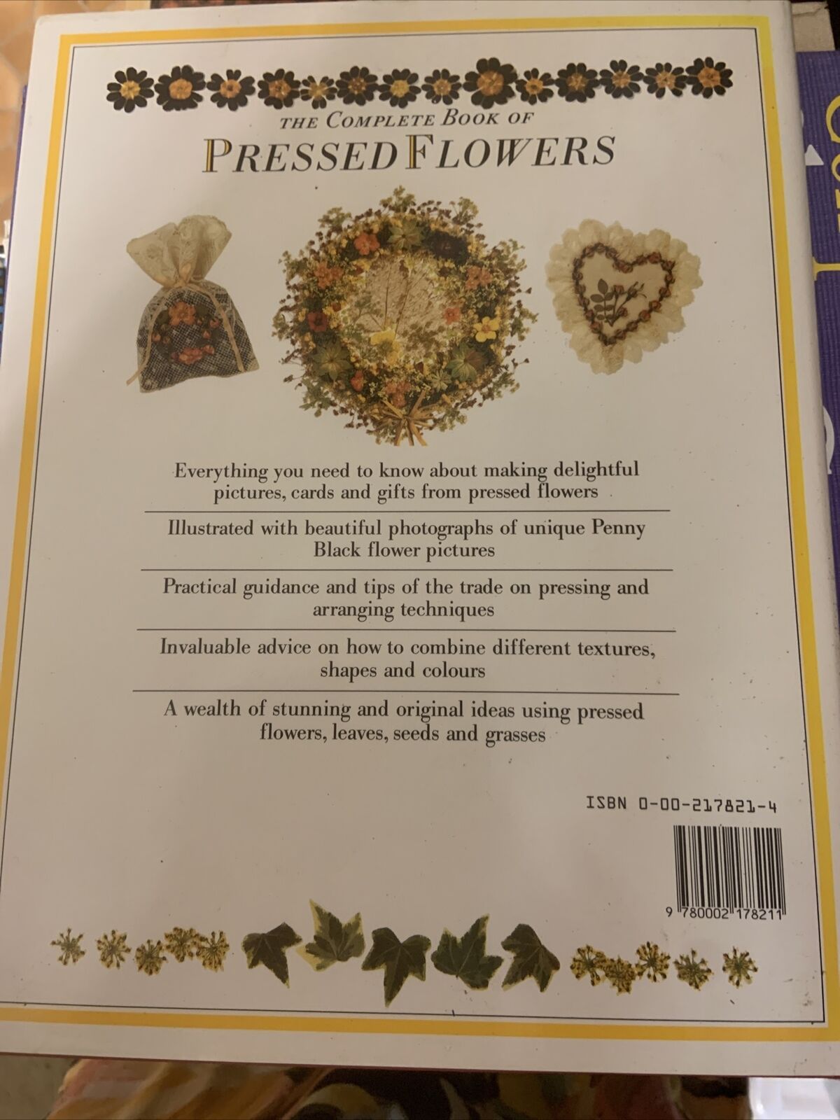 Complete Book of Pressed Flowers By Penny Black Inspirational Guide HC DJ NEW