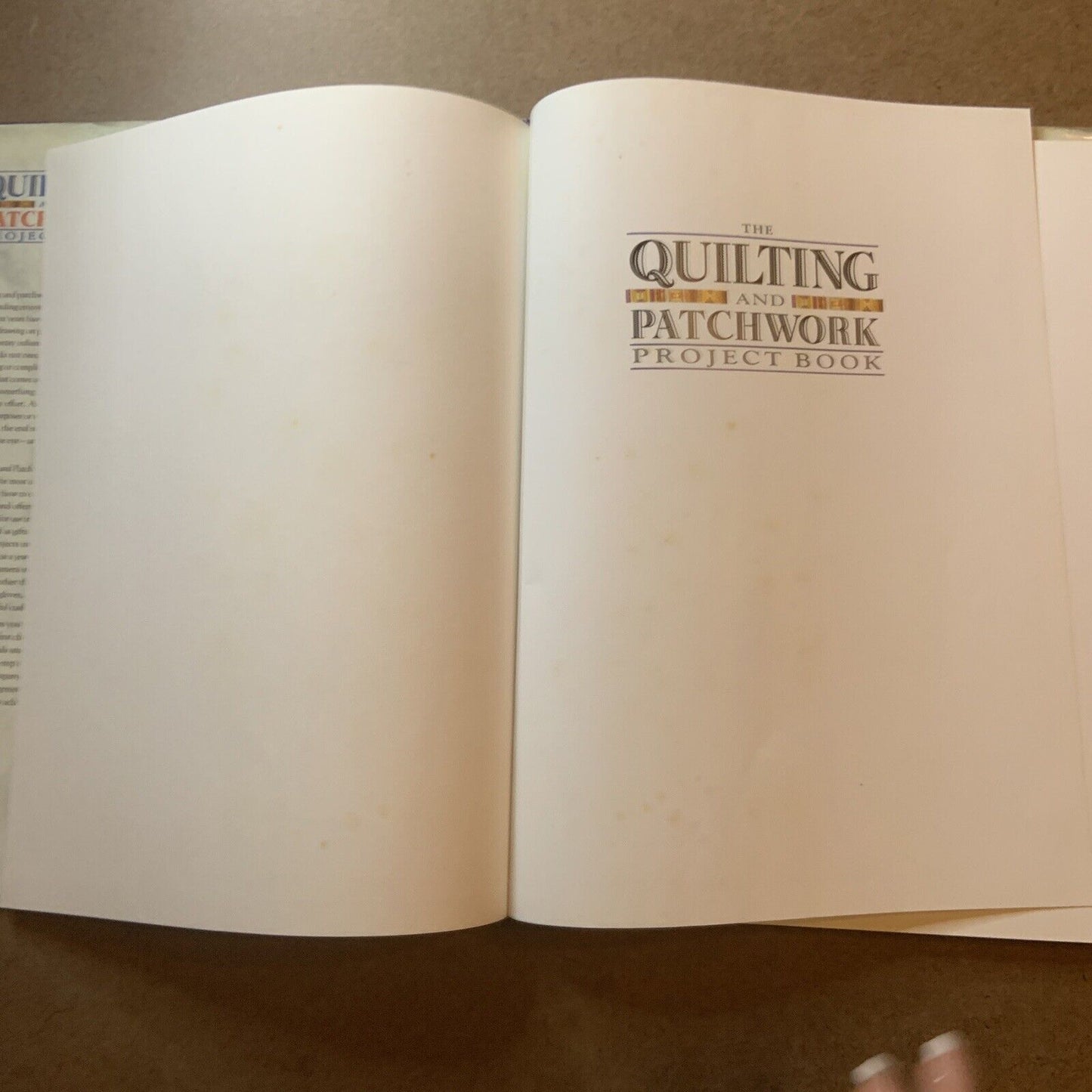The Quilting & Patchwork Project Book Katherine Guerrier 20 Projects 1992 HC DJ