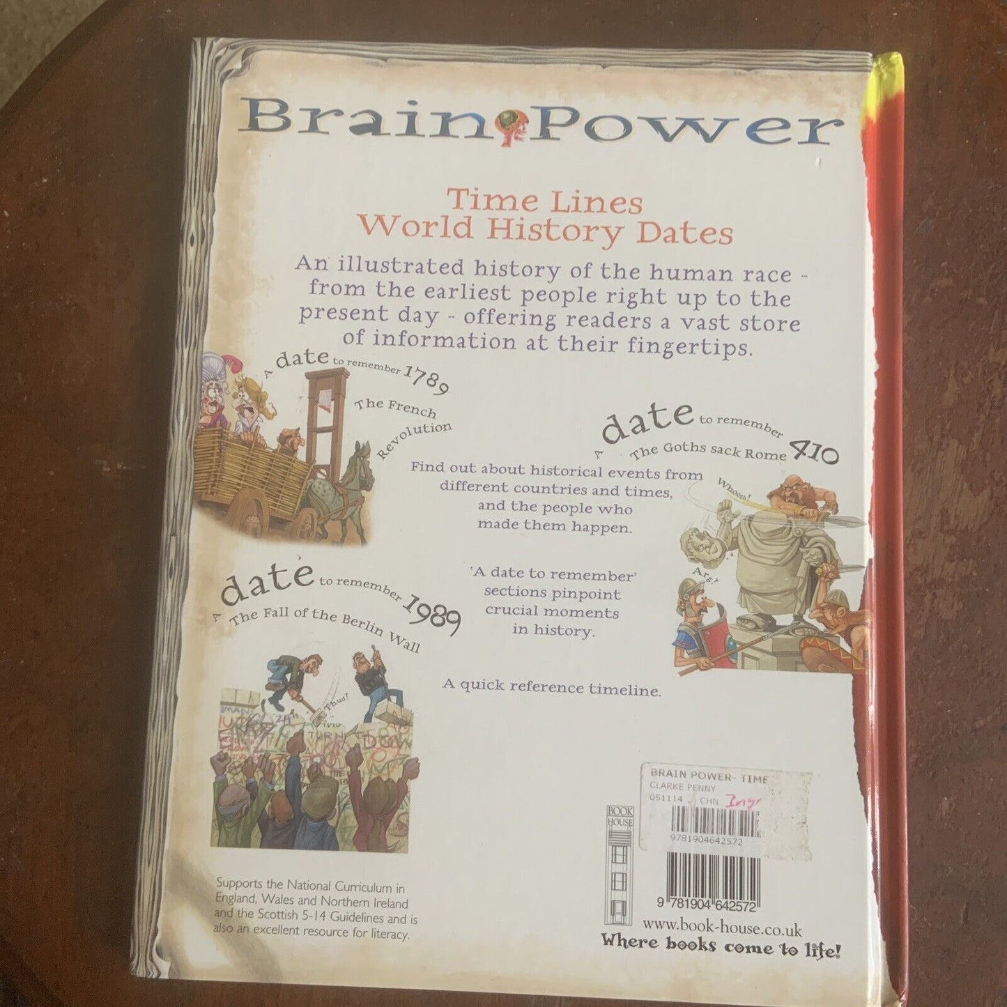 Time Lines World History Dates Brain Power Penny Clarke Lg HC People Events 2006