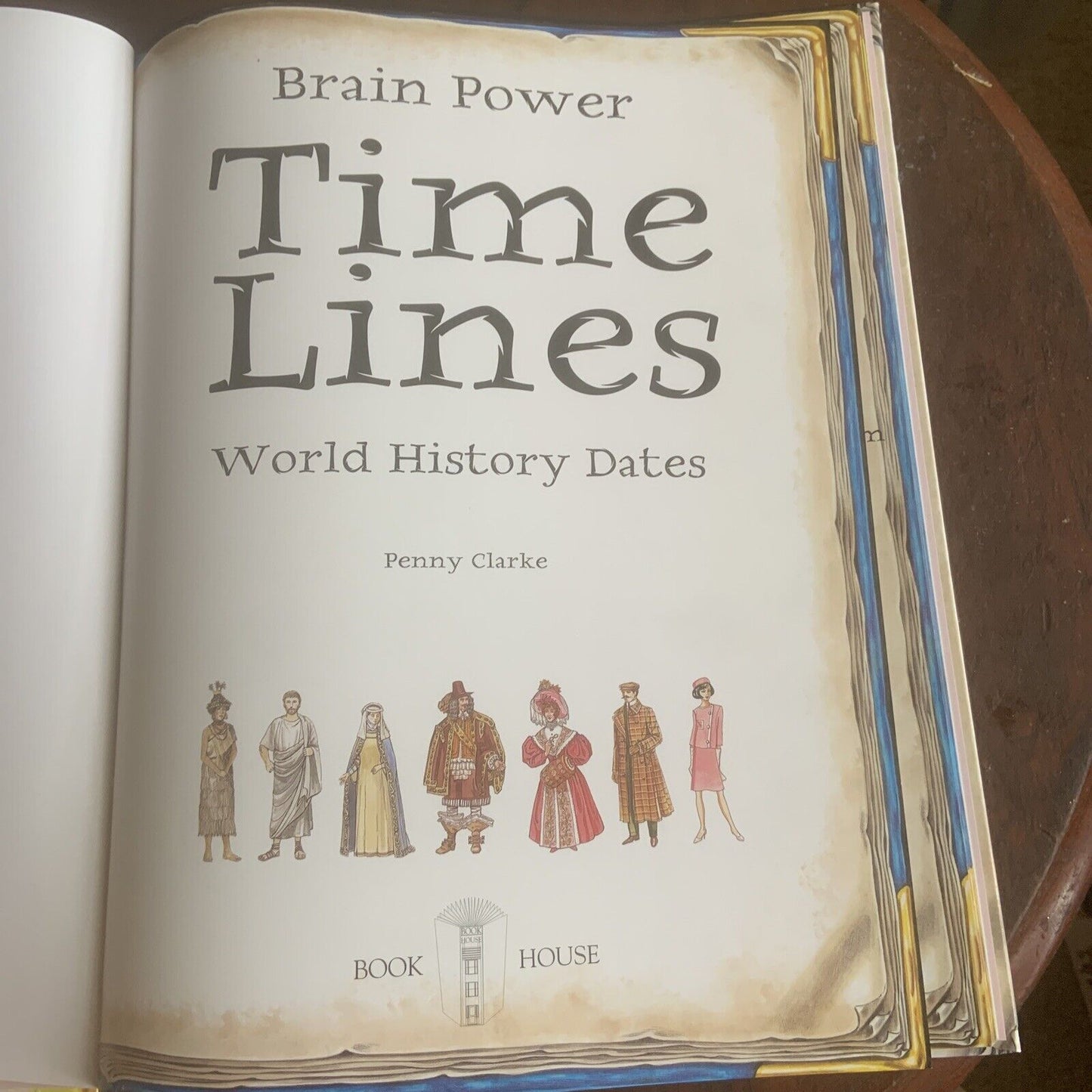 Time Lines World History Dates Brain Power Penny Clarke Lg HC People Events 2006