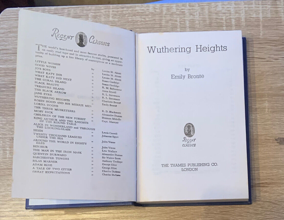 Rare Wuthering Heights Regent Classics Emily Brontë 1953 HC Thames Publishing