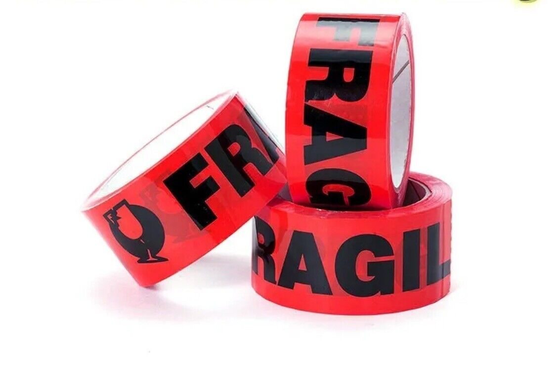 36 Rolls FRAGILE Packing Tape Sticky Packaging 75 Mt x 48mm 45 Micron NEW Sealed