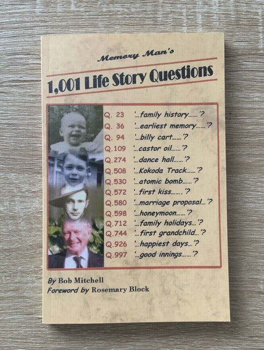 PB Book Signed By MEMORY MAN 1001 Life Story Questions  "To Shirley & Lorraine"