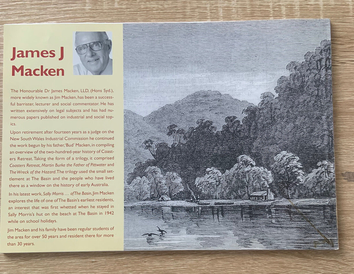 PB Signed by Author SALLY MORRIS ...of The Basin 2001 James J Macken NSW History