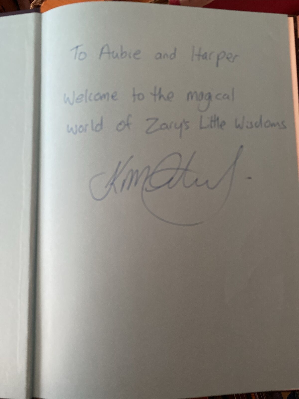 HC ZARY LITTLE WISDOMS Signed by Kay Andrews Illustrated Inspirational 2017