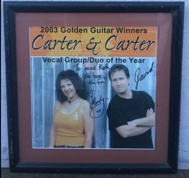 CARTER & CARTER SIGNED Poster AUSTRALIAN COUNTRY MUSIC Golden Guitar Winner 2003