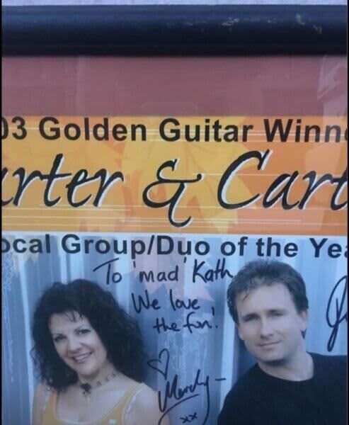CARTER & CARTER SIGNED Poster AUSTRALIAN COUNTRY MUSIC Golden Guitar Winner 2003