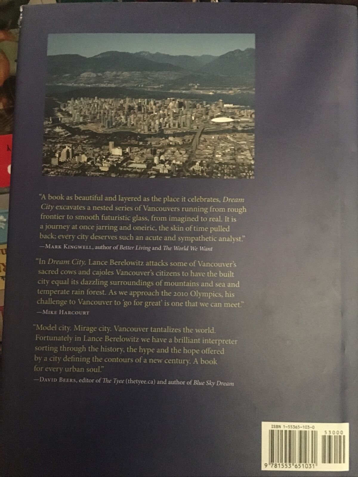 HC Book DREAM CITY Vancouver and the Global Imagination Signed By Author 2005