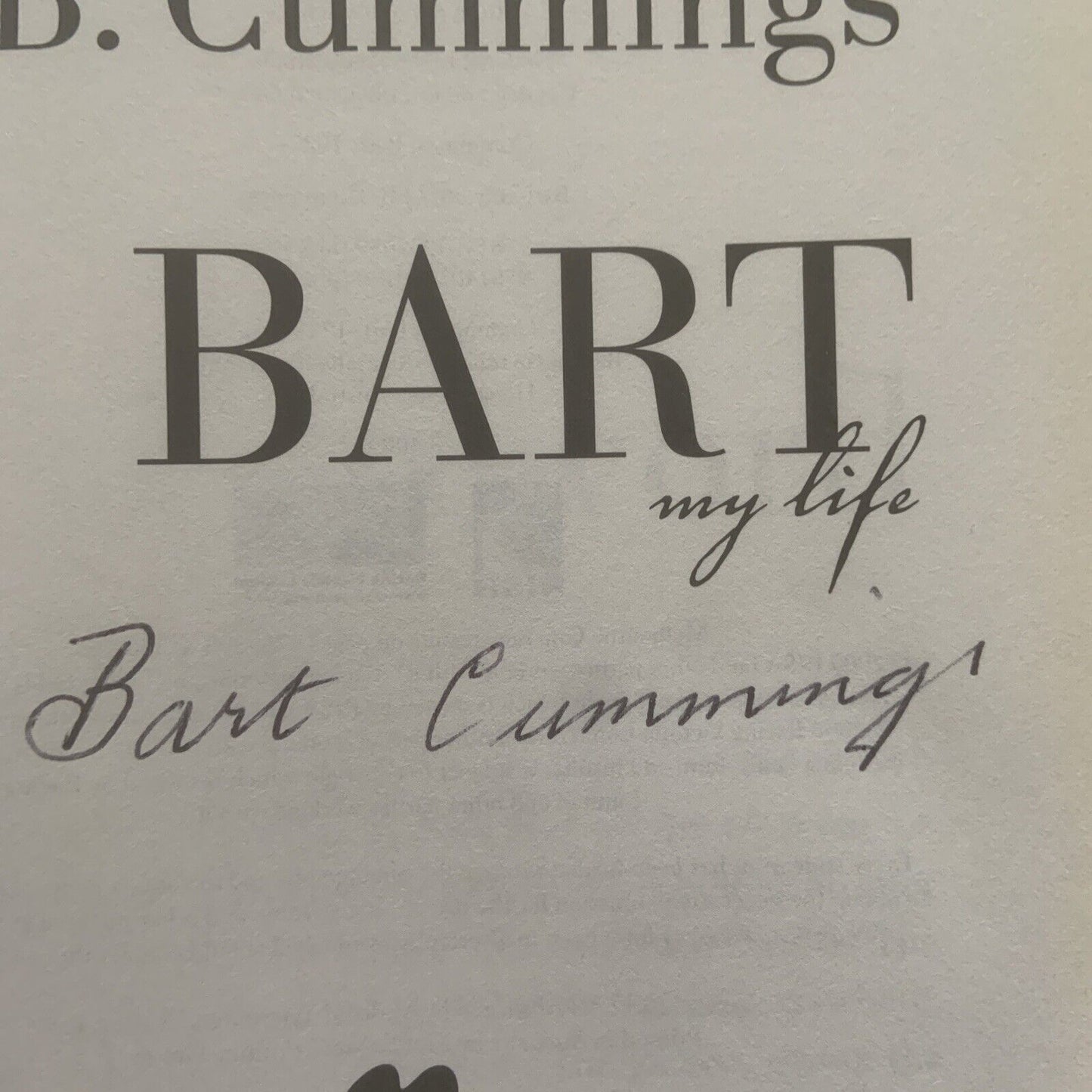 PB J B CUMMINGS Biography Author Signed Horse Racing Melbourne Cup Memoir Bart