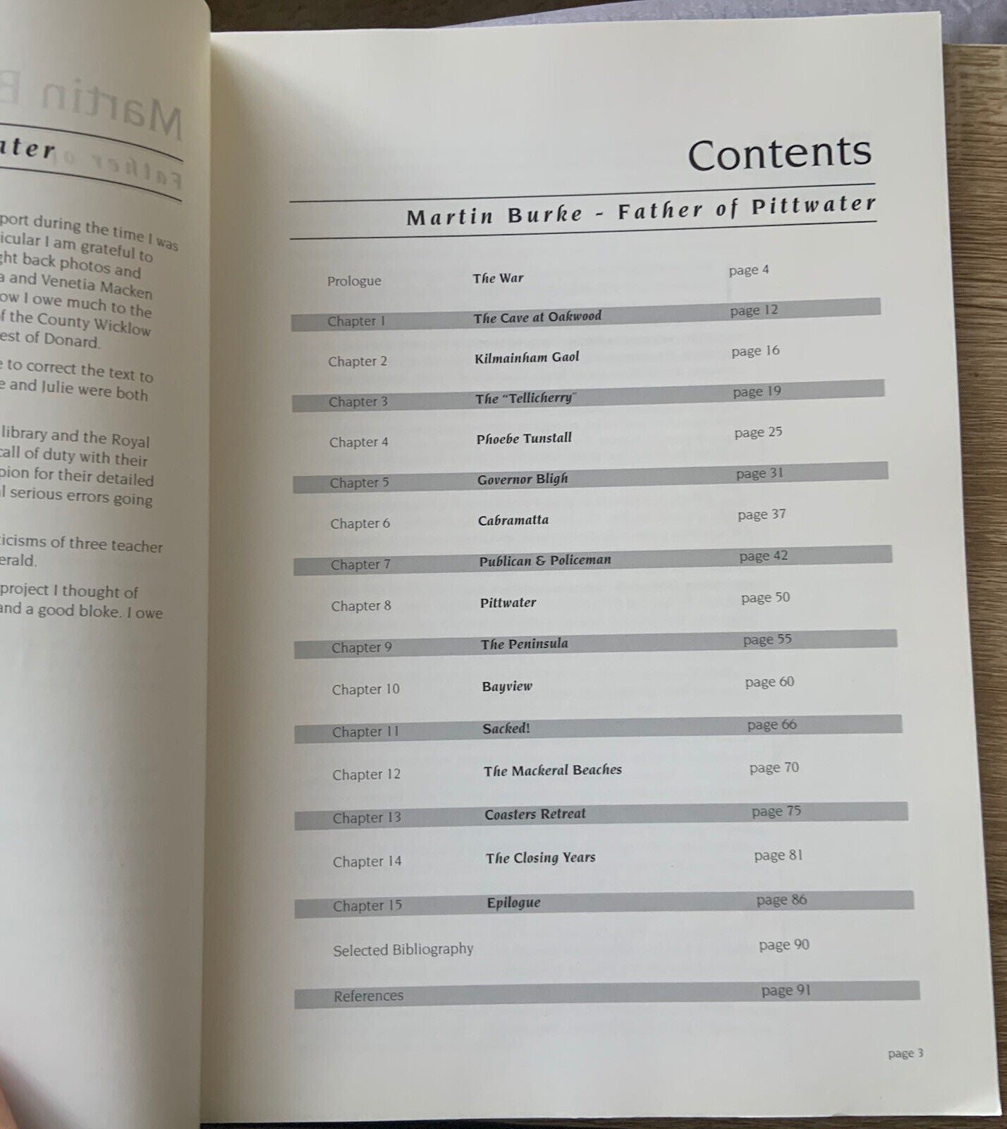MARTIN BURKE The Father of Pittwater James J Macken 96 pages Signed by Author