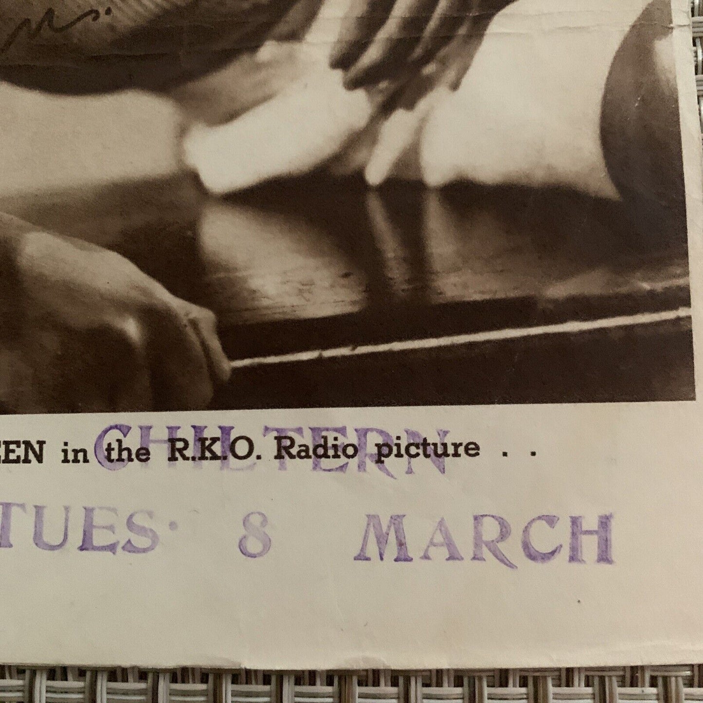 BOBBY BREEN 1930’s Signed POSTER RKO Radio Picture Star CHILTERN Tuesday 8 March